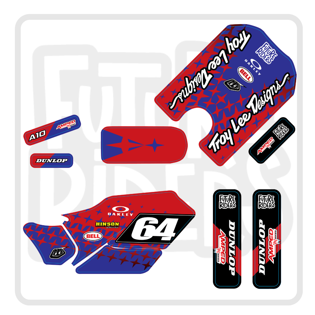 Amped A10 Troy Lee Designs Decal Kit 