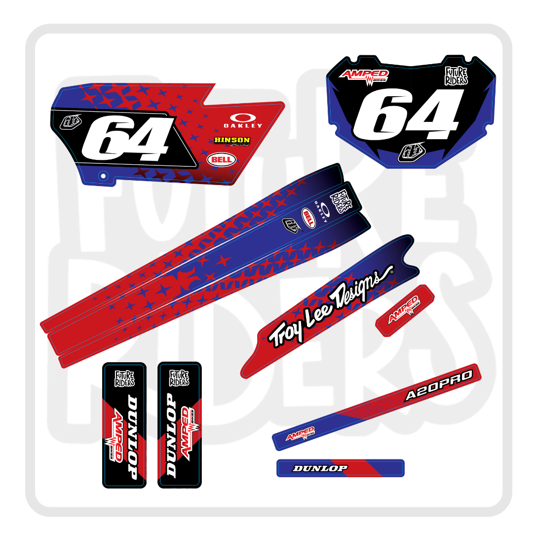 Amped A20 Pro Troy Lee Designs Decal Kit Custom Template made By Future Riders