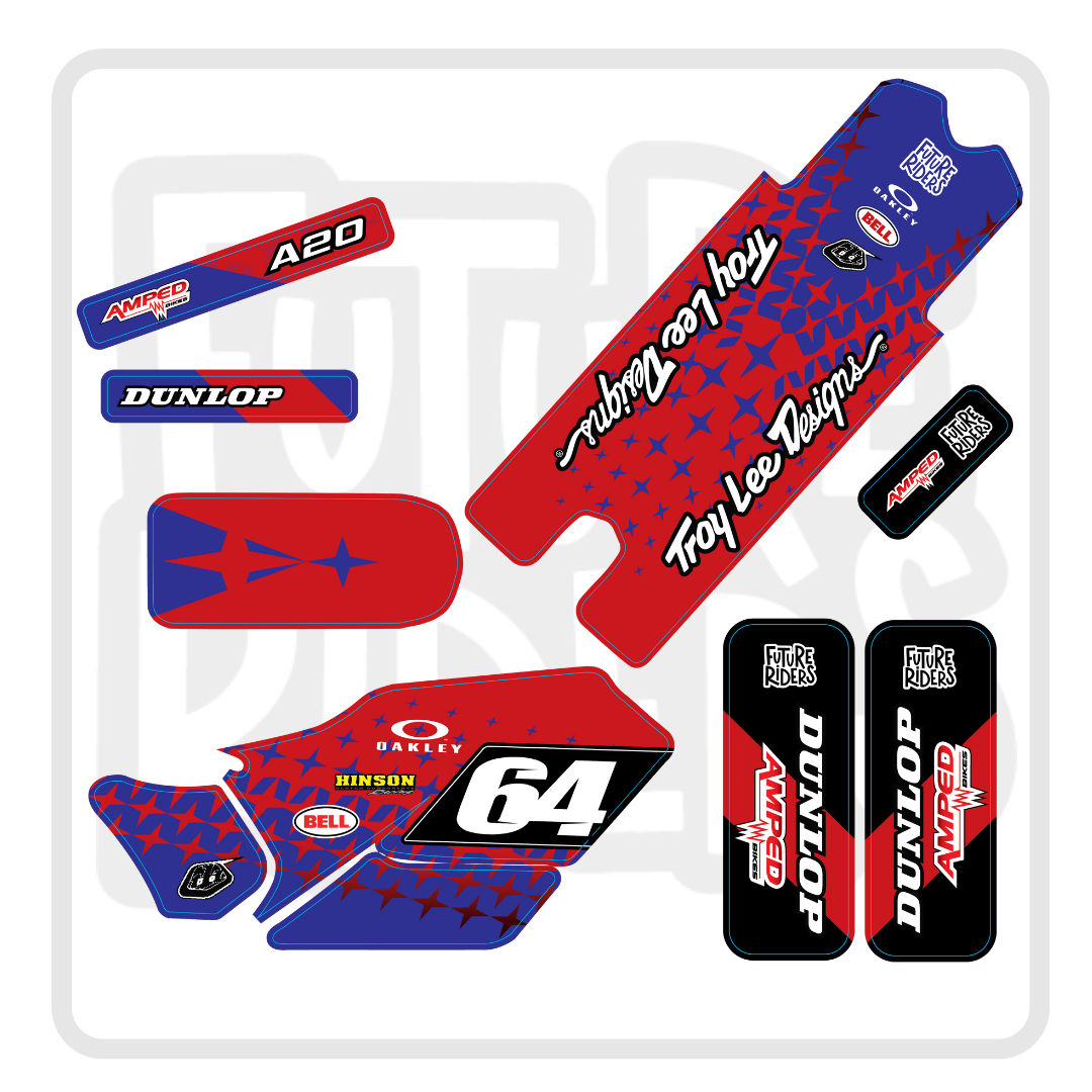 Amped A20 Troy Lee Designs Decal Kit made by Future Riders