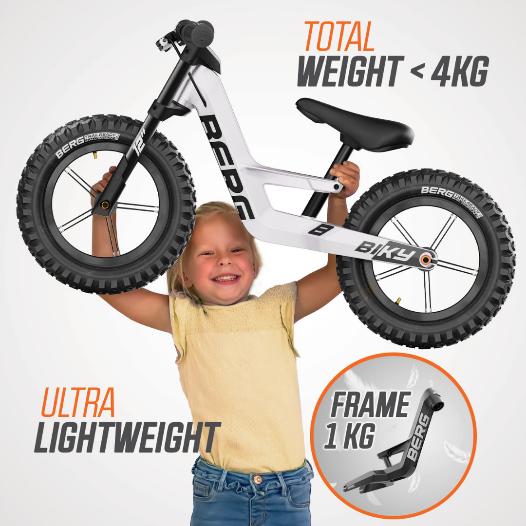 BERG Biky Cross balance bike with Handbrake - White