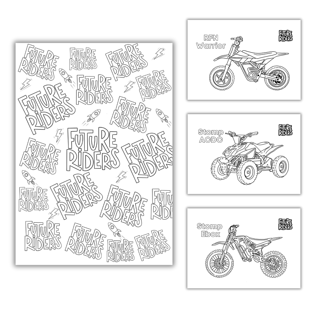 Future riders colouring book revvi stomp