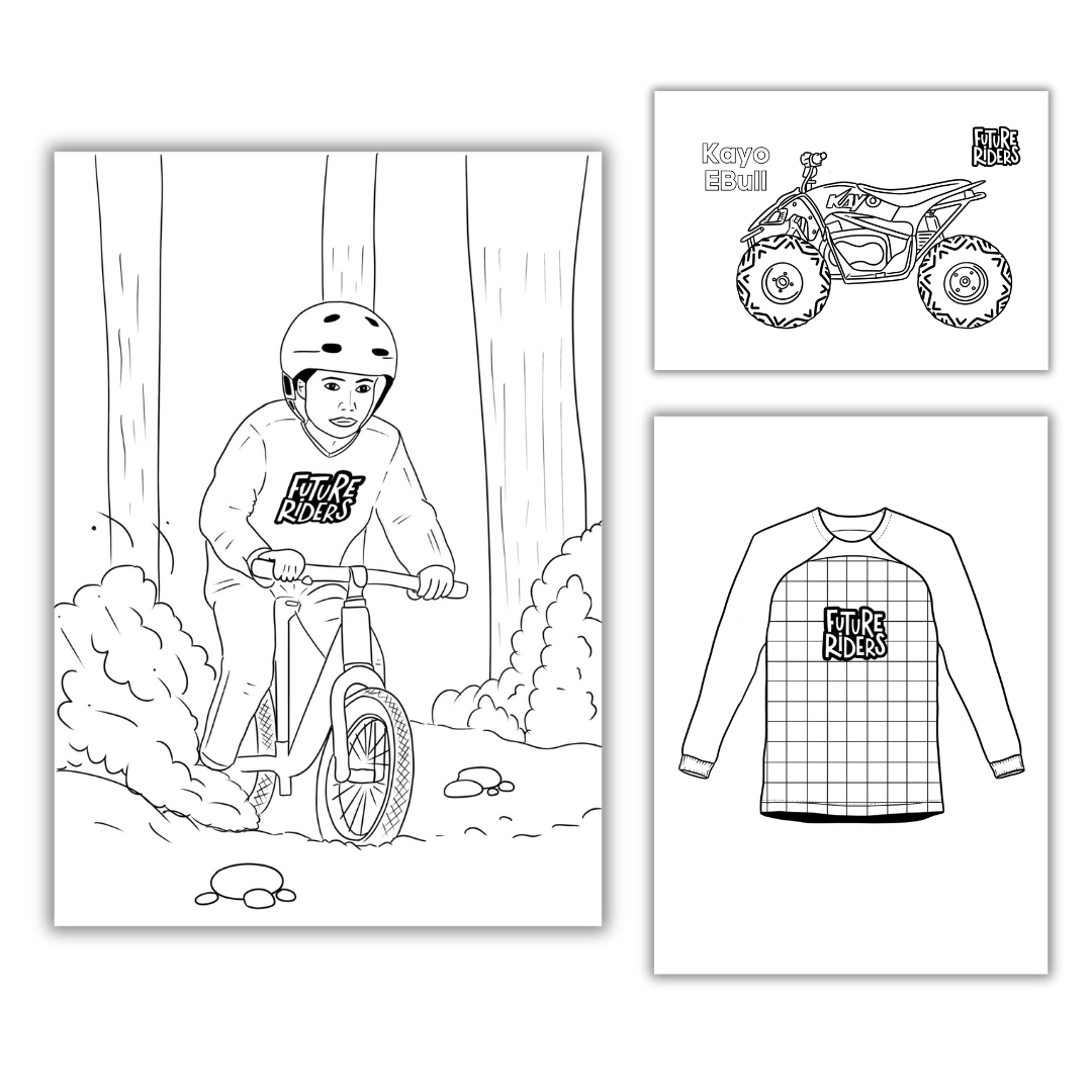 Future riders colouring book revvi stomp