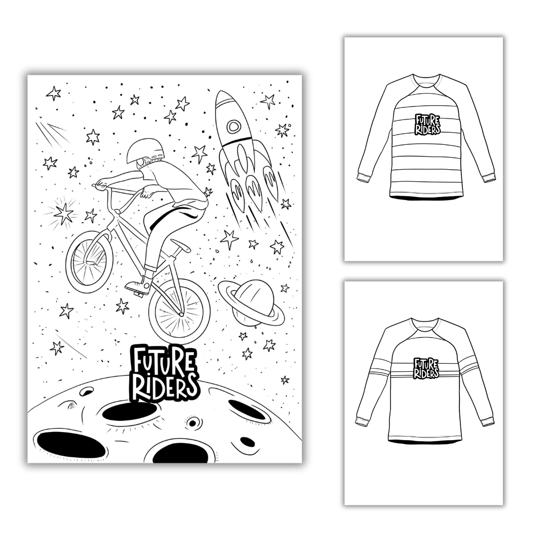 Future riders colouring book revvi stomp