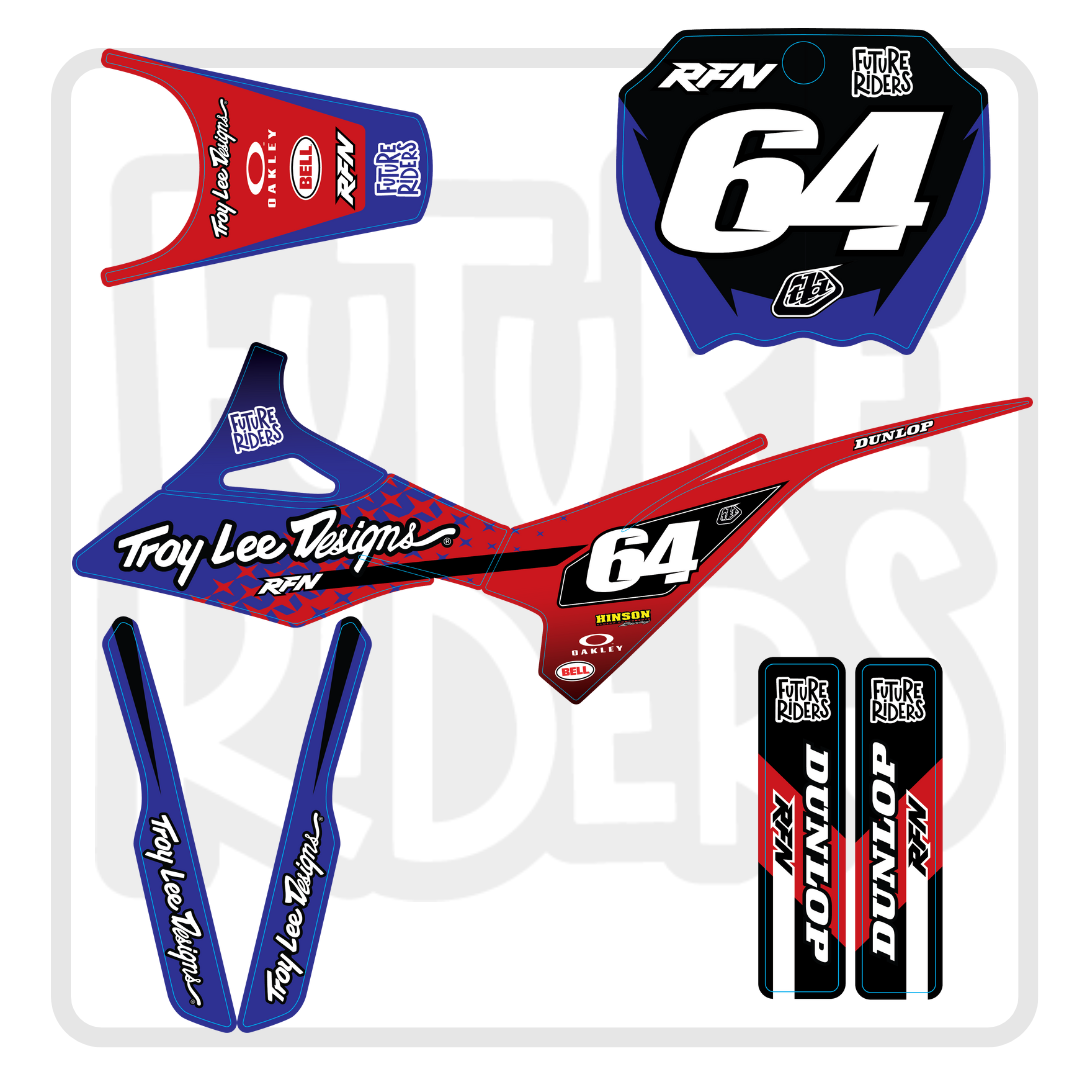 RFN Warrior Troy Lee Designs Decal Kit to fit SX-E400, E500 and E700