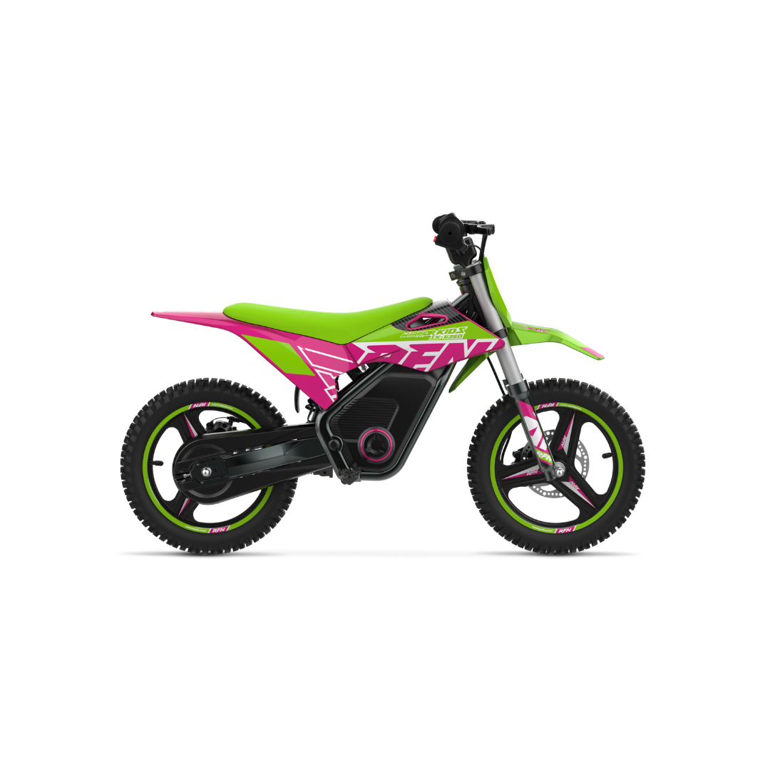 RFN Warrior SX E500 in Green and Pink at Future riders