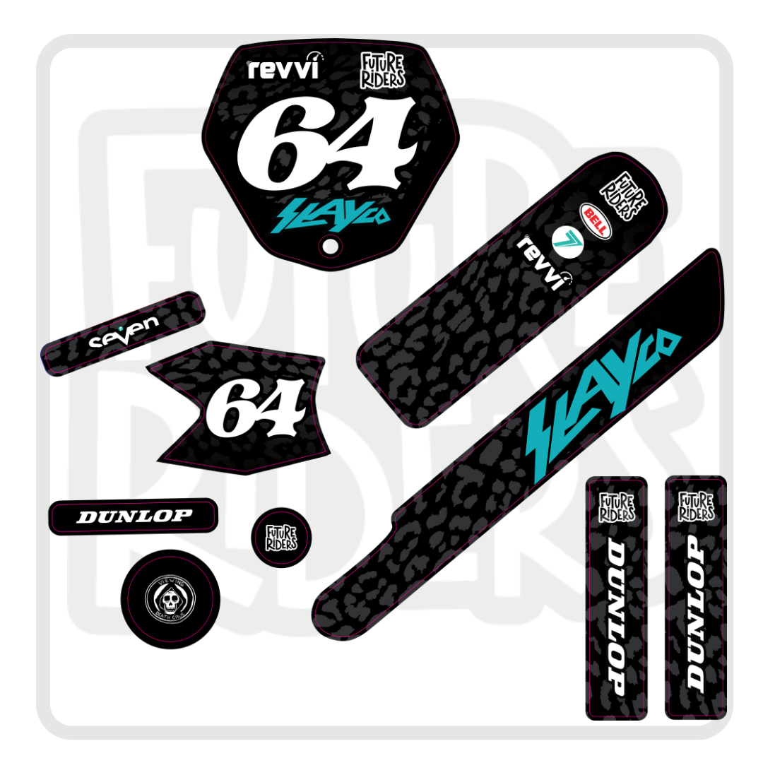 revvi 16 inch plus decal kit Slayco edition in black camo