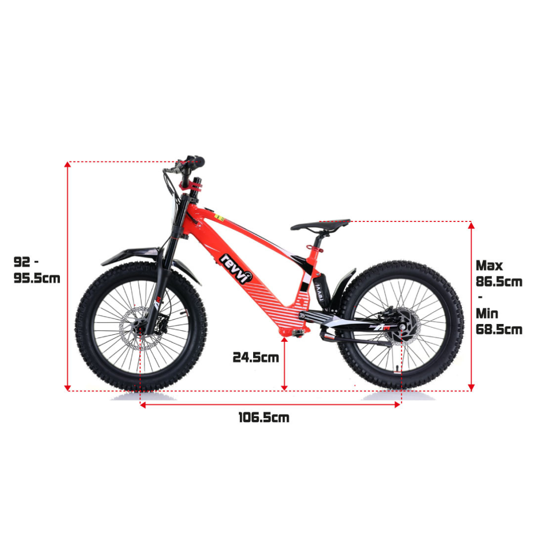 Revvi 20 in bike dimensions